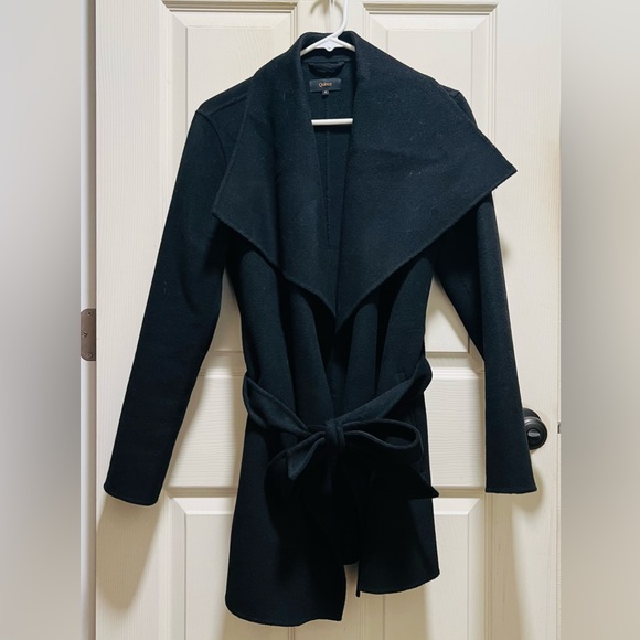 Quince - Double-Faced Merino Wool Draped Collar Short Wrap Coat small - Picture 4 of 6